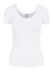 Pieces Maglietta da donna PCKITTE Slim Fit 17101439 Bright White XL