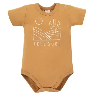Pinokio Kids's Free Soul Shortsleeve Buttoned Bodysuit #101245