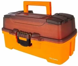 Plano Two-Tray Tackle Box 4 Medium Trans Smoke Orange