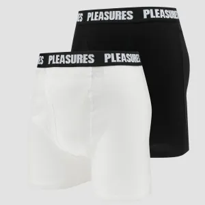 PLEASURES Boxer Briefs 2-Pack White/ Black #227037