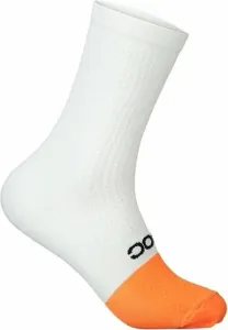 POC Flair Sock Mid Hydrogen White/Zink Orange M Calzini ciclismo