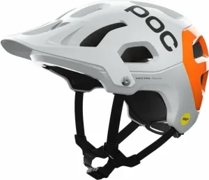 POC Tectal Race MIPS NFC Hydrogen White/Fluorescent Orange 51-54 Casco da ciclismo