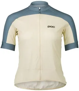 POC Essential Road Women's Logo Jersey Maglia Okenite Off-White/Calcite Blue S