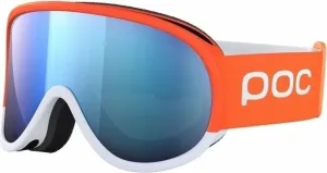 POC Retina Mid Race Zink Orange/Hydrogen White/Partly Sunny Blue Occhiali da sci