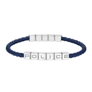 Police Bracciale in pelle blu Crosschess PEAGB0005017 18 cm