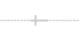 Preciosa Bracciale d’argento Tender Cross con zirconi cubici Preciosa 5338 00