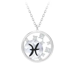 Preciosa Collana in argento con cristallo di Boemia Pesce Sparkling Zodiac 6150 83 (catena, pendente)