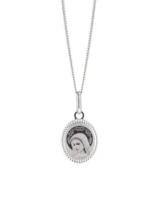 Preciosa Collana in argento con medaglione della Vergine Maria 6154 00