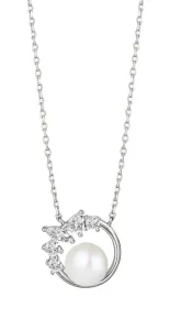 Preciosa Collana in argento con zirconi e perla d’acqua dolce Innocence 5384 01