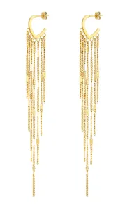 Preciosa Elegante lunghi orecchini placcati oro Milano 7465Y00