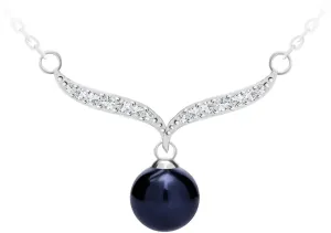 Preciosa Elegantecollana in argento con vera perla nera Paolina 5306 20