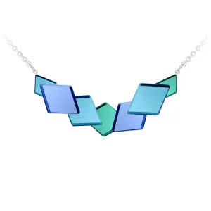 Preciosa Originale collana in acciaio Fragmentum con cristalli blu 7374 67