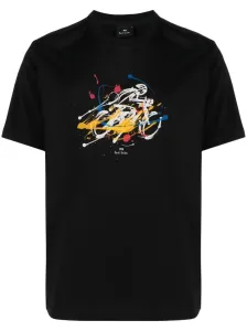 PS PAUL SMITH - T-shirt In Cotone Con Stampa Ciclista
