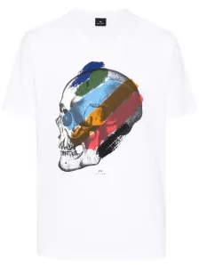 PS PAUL SMITH - T-shirt In Cotone Con Stampa Skull Stripe