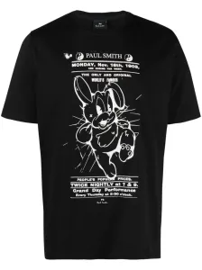 PS PAUL SMITH - T-shirt In Cotone Con Stampa Rabbit Poster
