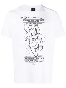 PS PAUL SMITH - T-shirt In Cotone Con Stampa Rabbit Poster