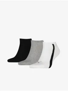 Set of three pairs of socks in black, white and light gray Puma Lifesty - Men #2230743