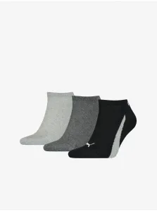 Set of three pairs of socks in Puma grey and black - Men #2200643