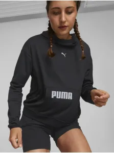 Black Womens Sweatshirt Puma TRAIN ALL DAY HOODIE - Women