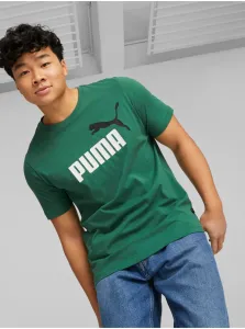 Green Men's T-Shirt Puma ESS+ 2 - Men