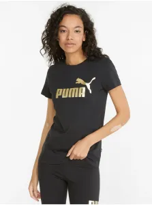 Black Women's T-Shirt with Puma Print - Women