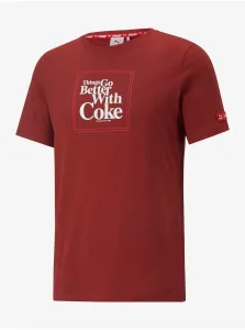 Red Men's T-Shirt Puma x COCA COLA - Men's #940689