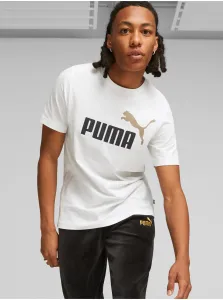 White Men's T-Shirt Puma ESS+ 2 - Men