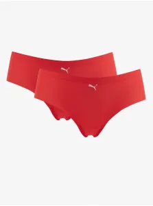 Set of two women seamless panties in red Puma - Ladies