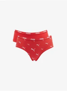 Set of two women's panties in red Puma Cat Logo - Women