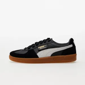 White and Black Men's Leather Sneakers Puma Palermo Lth - Men's #2868379