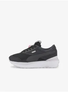 Black Women's Sneakers with Suede Details Puma Cruise Rider Cryst - Women
