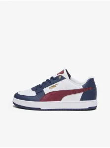 Blue and White Mens Leather Sneakers Puma Caven 2.0 - Men