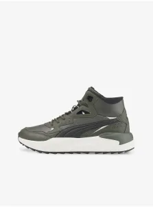 Dark Green Ankle Leather Insulated Sneakers Puma X-Ray Speed - Men