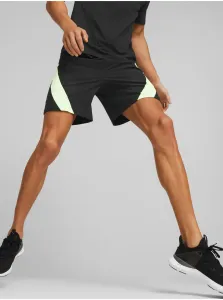 Green-black mens sport shorts Puma Fit 7