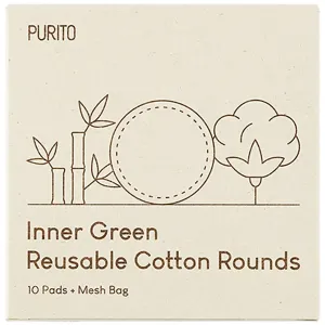 PURITO Dischetti in cotone-bambù Inner Green (Reusable Cotton Rounds) 10 pz