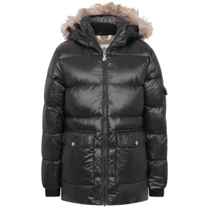Pyrenex Girl Authentic Shiny Fur Jacket Black - 14Y Black