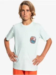 Light Blue Boys' T-Shirt with Quiksilver Another Story Print - Boys