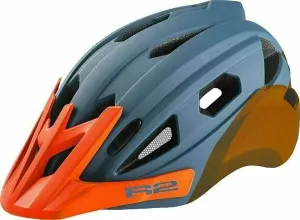 R2 Wheelie Helmet Petrol Blue/Neon Orange M Casco da ciclismo per bambini