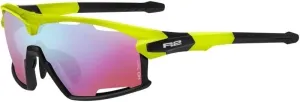 R2 Rocket Neon Yellow-Black Matt/Blue Revo Pink Occhiali da ciclismo