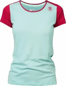 Rafiki Chulilla Lady T-Shirt Short Sleeve Eggshell Blue/Earth Red 38 Maglietta outdoor
