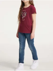Burgundy girly T-shirt Ragwear Violka - Girls #1100273