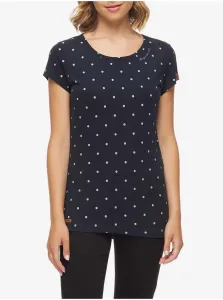 Dark Blue Women's Polka Dot T-Shirt Ragwear Mint Dots - Women