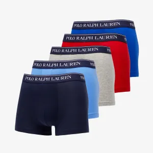 Ralph Lauren Stretch Cotton Classic Trunk 5-Pack Red/ Grey/ Royal Game/ Blue/ Navy #225660