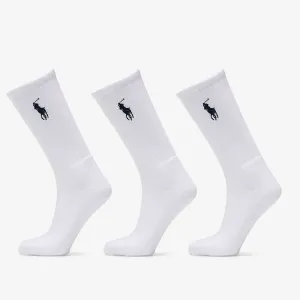 Ralph Lauren Big Pony Crew Socks 3-Pack White