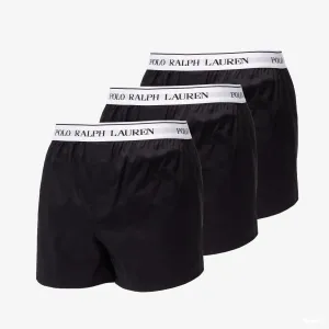 Ralph Lauren Stretch Cotton Slim Fit Trunks 3-Pack Black #2539602