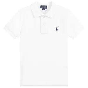 Ralph Lauren Boy's Logo Polo Shirt White - WHITE 10-12 YEARS