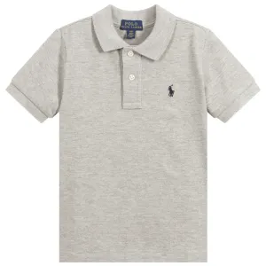 Ralph Lauren Boy's Logo Polo T-shirt Grey Marl - GREY 6 YEARS