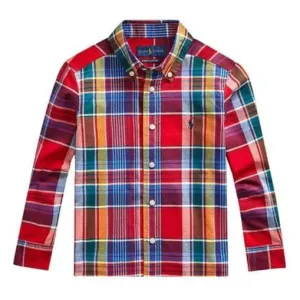 Ralph Lauren Boy's Chequered Shirt Red - MULTI COLOURED 4Y