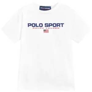 Ralph Lauren Boy's Polo Sport T-Shirt White - WHITE 6 YEARS