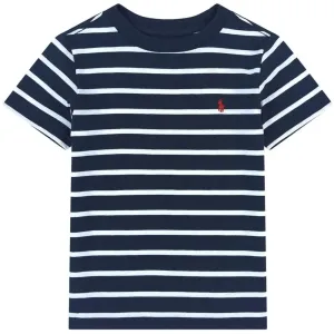 Ralph Lauren Boy's Stripped Logo T-Shirt Navy/White - RED 18-20 YEARS